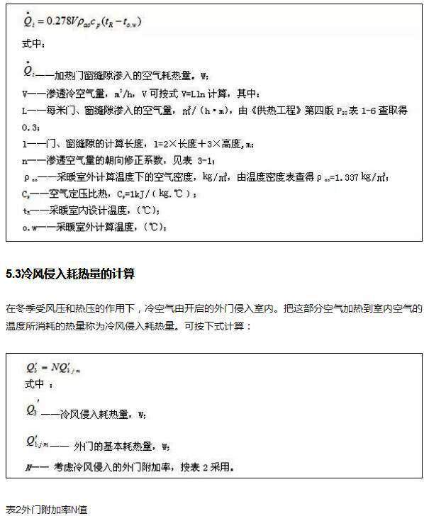 空氣源熱泵冷風滲入耗熱量計算公式 空氣源熱泵冷風滲入耗熱量計算公式