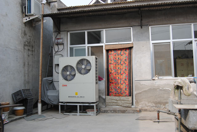 北京農村采暖用90平米空氣源熱泵價格案例順義區閆家營村國槐大街218號贠*香家